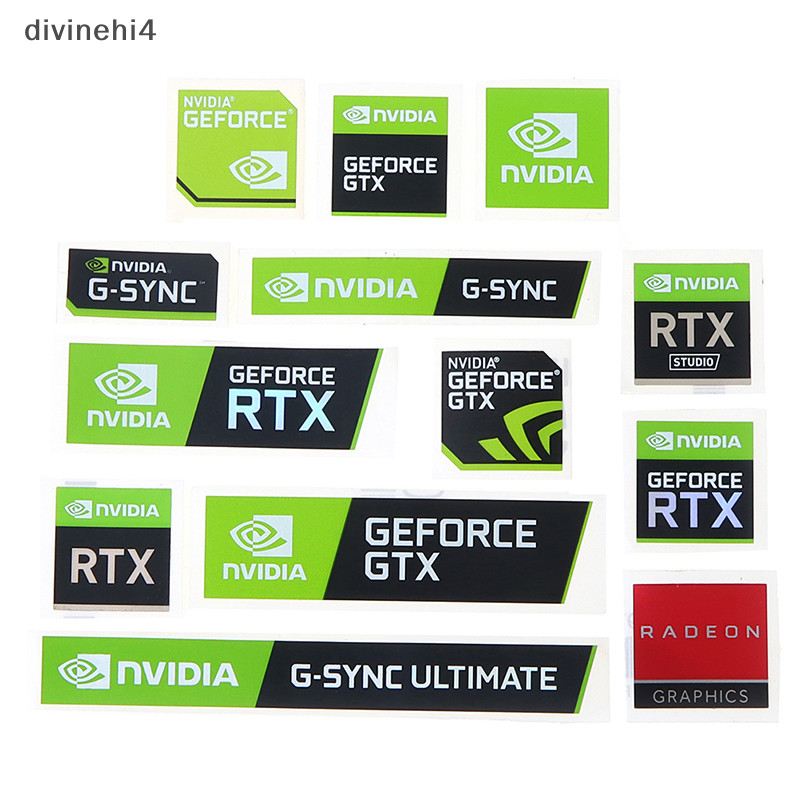 < Divinehi4 > 5 Miếng Dán Trang Trí Laptop NVIDIA GTX GEFORCE Mới Đẹp