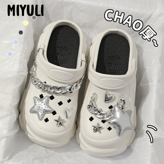MIYULI dép cross dép kiểu nữ đi chơi Chống bám bụi Êm ái Đế êm Thấm hút mồ hôi FYT24606O5 25Z240616