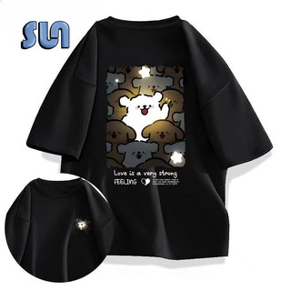  30-130kg  M-8XL áo phông nam big size Áo Thun Tay Ngắn in hình hoạt hình Hàn Quốc Phong Cách Harajuku Dành Cho Nam Nữ 