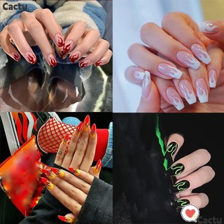 Bộ 24 Móng Tay Giả Dùng Trang Trí Móng Nghệ Thuật DIY