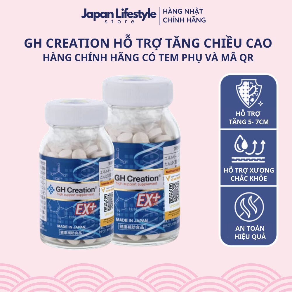 [Chính Hãng] Viên Uống Hỗ Trợ Phát Triển Tăng Chiều Cao GH CREATION EX Nội Địa Nhật Cho Trẻ Em 270 V