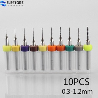 10 cái / bộ mũi khoan thép vonfram 0,3-1,2mm mũi khoan bảng mạch in pcb