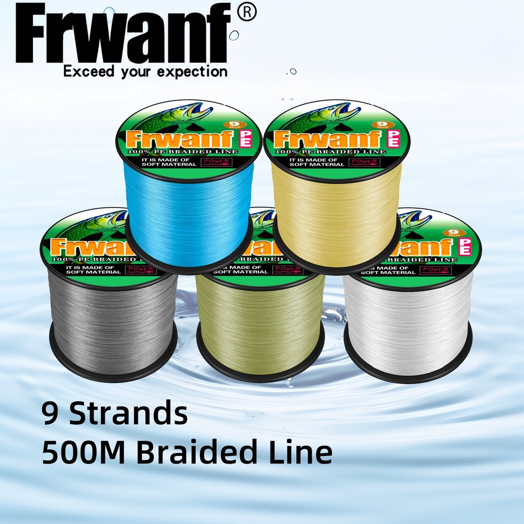 Dây câu cá bện PE 500M, mạnh mẽ và chống mài mòn