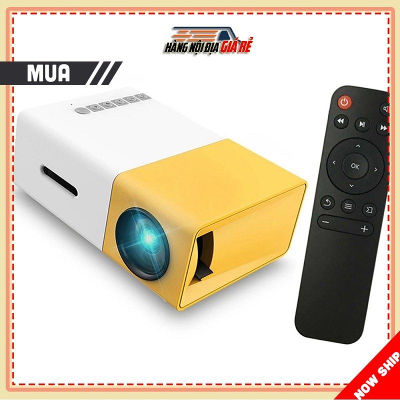 Máy Chiếu Mini LCD LED Xem Phim Tại Nhà Projector YG-300 Kết Nối Điện Thoại IOS/Android - YG300 Hang