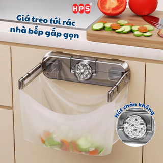  Giá Treo Túi Rác Nhà Bếp Hút Chân Không Nhựa PET Có Thể Gấp Gọn Kệ Treo Túi Rác Gắn Cánh Tủ Bếp 