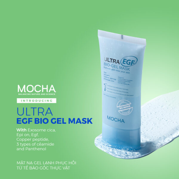 Mặt Nạ Gel Lạnh Siêu Phục Hồi  Da MOCHA Ultra EGF Bio 50gr - Gel Mask , Làm Dịu Và Cấp Ẩm Da chuyên 