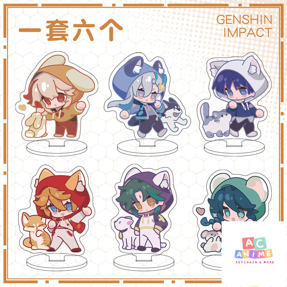 Móc Khoá, Mô Hình Standee Anime Genshin Impact Venti Xiao Kaedehara Kazuha