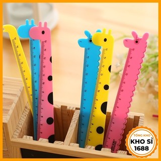 Thước kẻ hươu voi dễ thương nhiều màu cho bé trai và bé gái ALIBABY E84