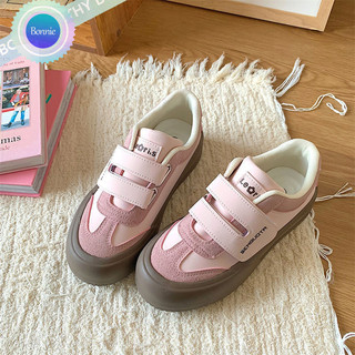  Giày trắng Bonnie Cathy Velcro. Mềm mại nhẹ và thoáng khí. Giày thể thao thông thường thời trang. Giày tập luyện Đức đế dày 