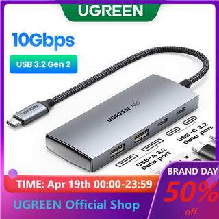 Ugreen Bộ Chuyển Đổi USB C Hub 10Gbps 2 Cổng USB 3.2-A 2 Cổng Type-C 3.2 Cho MacBook Pro Air iPad Galaxy S22 S21
