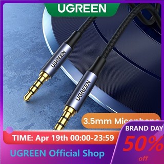 Cáp nối âm thanh UGREEN AUX 3.5mm 4 cực TRRS 4 đầu dương sang cổng HIFI