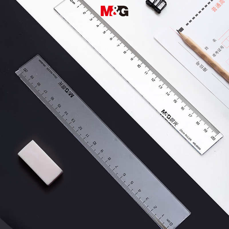 M&G Thước kẻ trong suốt  15/20cm   Chất liệu PS bền chống trầy xước ARL96004 Thước đo kỹ thuật số lớn Đo lường kiểm tra Vẽ Đồ dùng văn phòng học tập