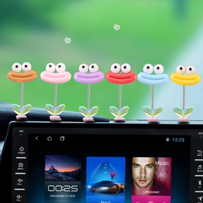 Mặt Cười Hoa Để Bàn Trang Trí Ngộ nghĩnh Lắc Đầu Xe Đồ Trang Trí Búp Bê Mùa Xuân Trang Trí Nội Thất Ô Tô