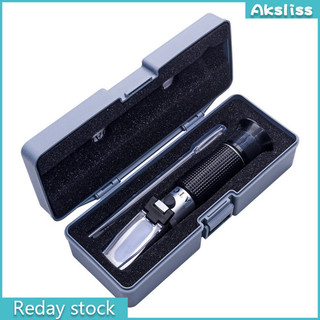 Máy đo khúc xạ quang 2 trong 1 aks 0-32 máy đo đường / 0-28 máy đo độ mặn tự động bù nhiệt độ nước muối fructose