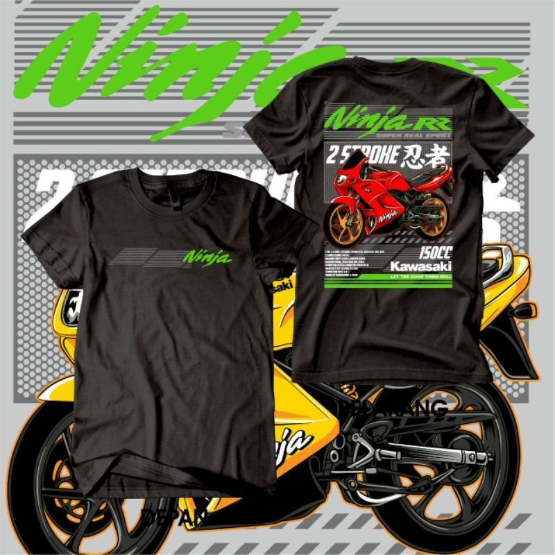 Áo thun xe máy Kawasaki Ninja Hai thì Ninja Áo thun xe máy Hai thì Ninja Áo thun
