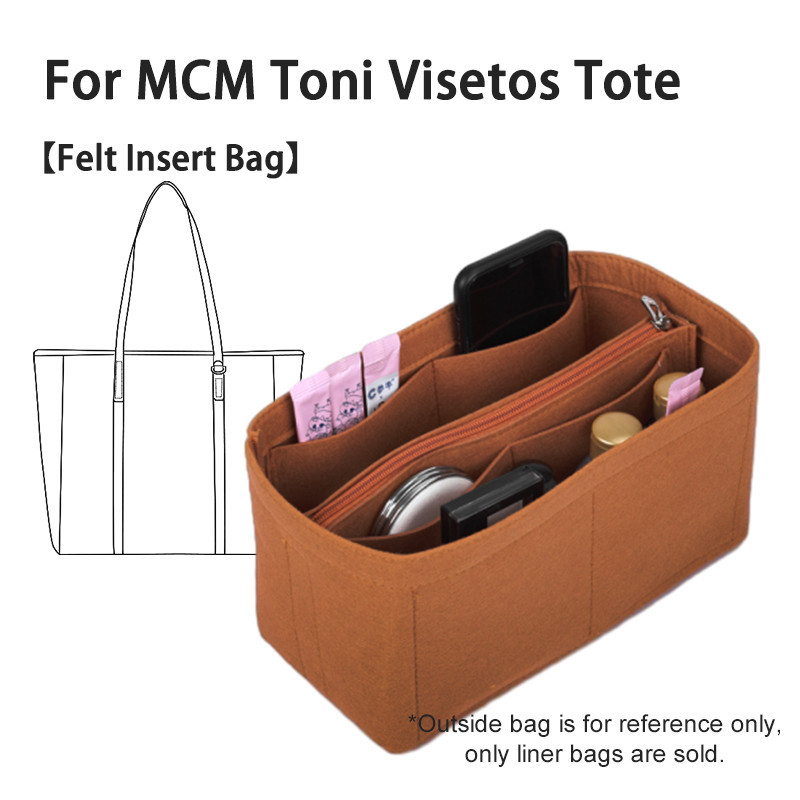 Nỉ Chèn Túi Tổ Chức Cho MCM Anya Liz Vietos Tote Túi Đựng Mỹ Phẩm Túi Xách shaper Shopper Túi Trang 