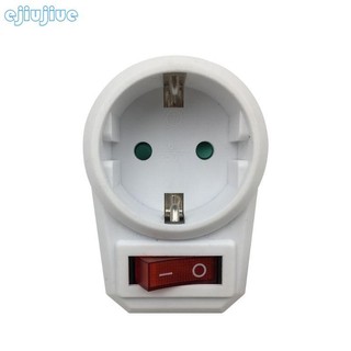Cc Bộ chuyển đổi phích cắm chuyển đổi nguồn 1 sang 1 chiều có công tắc 16A AC 250V Ổ cắm du lịch EU
