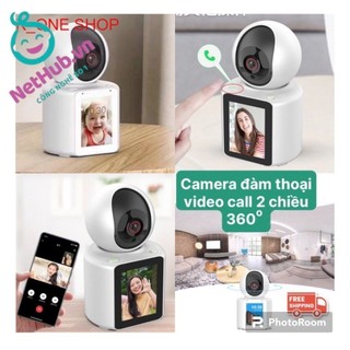 Camera wifi 2k có màn hình đàm thoai 2 chiều thông minh xoay 360*