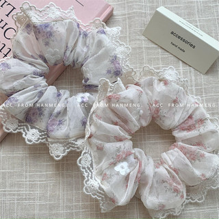 Hoa Ren Viền Dây Buộc Tóc Ngọt Scrunchy Buộc Tóc Đàn Hồi Cao Phụ Kiện Tóc