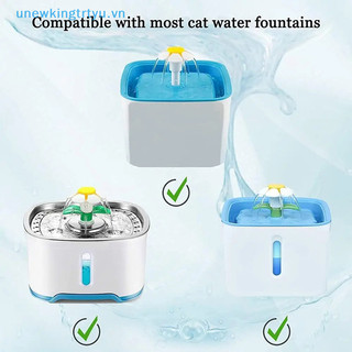 Unewtyu 1 / 4 bộ lọc nước cho mèo bộ lọc đài phun nước cho thú cưng đài phun nước hệ thống lọc vuông vn
