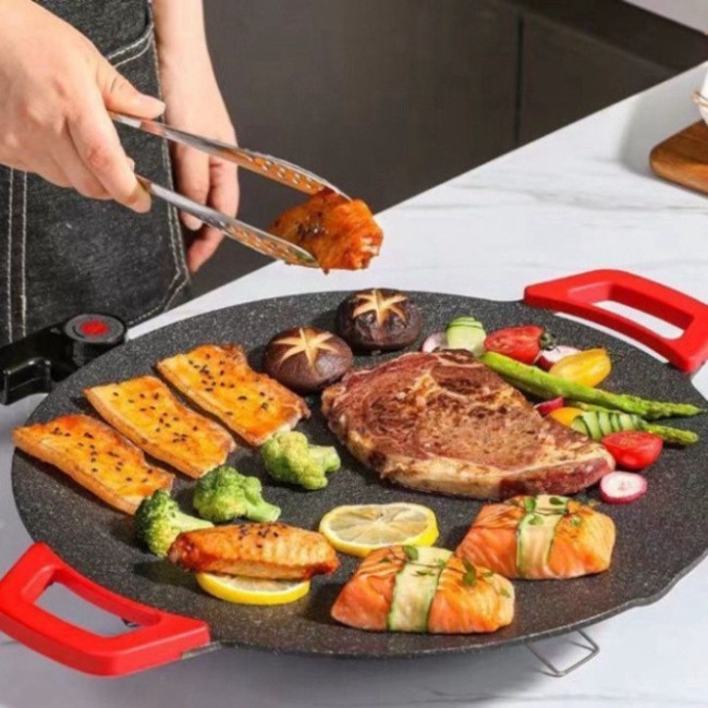 Chảo Nướng Điện Hàn Quốc Chống Dính 36cm Không Cần Dầu Nhật Bản