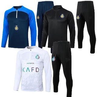 2023-24 Riyadh RONALDO NEYMAR KANTE Thể Thao Dài Tay Và Quần halfzip Bóng Đá tracksuit Huấn Luyện Phù Hợp Với Chất Lượng Hàng Đầu 1: 1Al Áo Sơ Mi Ả Rập Saudi