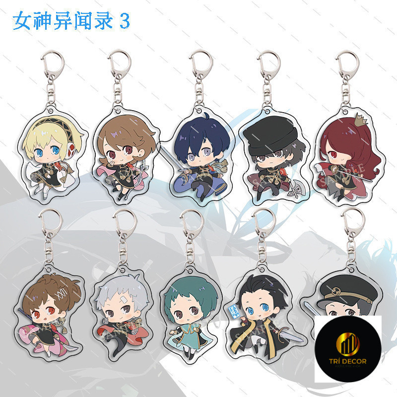 Persona3 Di Động Anime Móc Khóa Nữ Makoto Yuki Shiomi Kotone Acrylic Móc Chìa Khóa Người Đàn Ông P3P