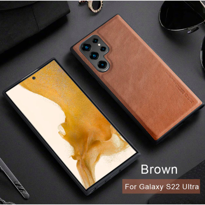 Ốp Lưng Da Cho Samsung Galaxy S22 Ultra, S22 Plus, S22 Hiệu X-Level, Ốp Lưng Samsung S22 Series - Fi