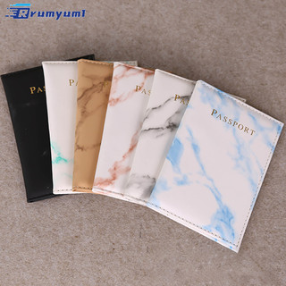 Còn hàng! Giá Đỡ Hộ Chiếu Thời Trang Da PU Phong Cách Đá Cẩm Thạch Du Lịch Id Thẻ Tín Dụng Hộ Chiếu Ví Du Lịch