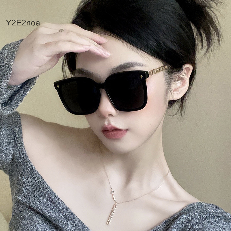 Y2e2noa Vuông Kính Mát Cho Người Phụ Nữ 2024 Vintage Khung Lớn Gương Đen Kính Chống Nắng Bóng Phân Cực Gợi Cảm Nữ Du Lịch Kính Mắt Uv400 HOT