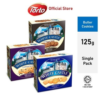 Bánh quy bơ hộp giấy White Castle nhập khẩu Malaysia 125g White Castle Butter Cookies