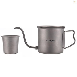 Fyvn 400ml đổ ấm siêu tốc cổ ngỗng ấm siêu tốc cà phê ti gấp tay cầm ấm siêu tốc nước có nắp