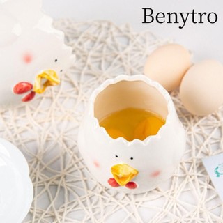 Benytro Dụng cụ tách Protein lòng đỏ trứng, Dụng cụ nhà bếp Dụng cụ tách lòng trắng trứng gà, Phụ kiện làm bánh Gốm sứ Giá đỡ trứng
