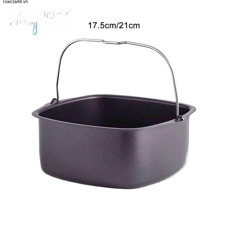 Toxicla48magideal nồi chiên không khí bằng thép carbon, nồi nướng, hộp giấy nướng, máy nướng bánh, không chiên dầu phụ kiện nướng bánh pizza