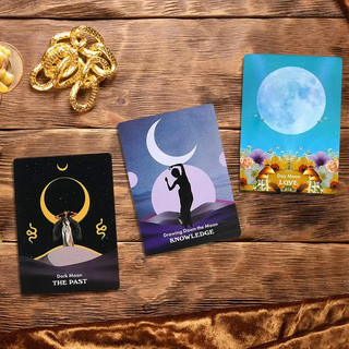 Moonology Messages Tarot 48Pcs Clear Printed Tarot Cards Oracle Deck