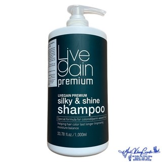 Dầu gội dưỡng màu nước hoa LIVEGAIN PREMIUM SILKY & SHINE Shampoo 1000ml ( New 2022 ) - MK