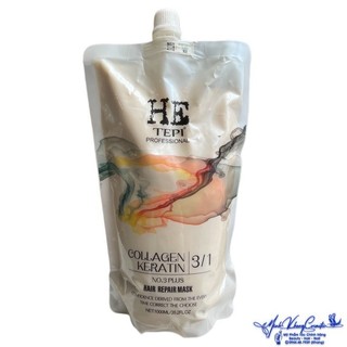 Kem ủ tóc siêu phục hồi he tepi collagen keratin hair repair mask 1000ml - mk