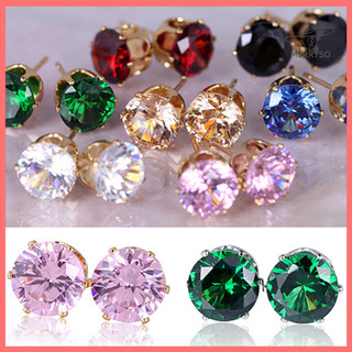 Bông tai Merryso Thanh lịch Tất cả các trận đấu Bông tai tròn Cubic Zirconia tinh tế để hẹn hò