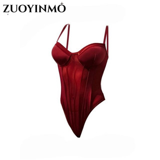 ZUOYINMO bodysuit áo hở lưng áo liền quần chic tráng lệ dramatic sang trọng WCS2451Z1F 23Z240607