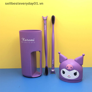 Sellbest & MỚI Bàn chải đánh răng Sanrio sáng tạo hoạt hình di động có cốc nước súc miệng Kawaii My Melody Kuromi Hello Kitty Bộ hộp đựng bàn chải đánh răng.