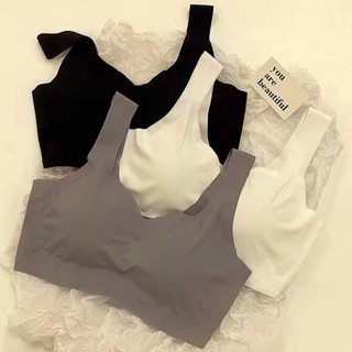 Hàng sẵn có Đồ lót liền mạch Nữ không dây Tập hợp Áo ngực thể thao Áo Vest mỏng gợi cảm Áo ngực ngủ Đồ lót không dây Đồ lót thể thao Đồ lót lụa băng