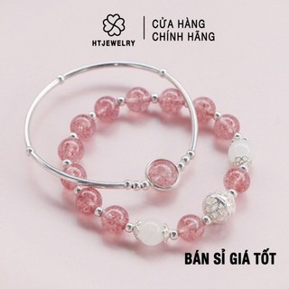 Vòng tay bạc mix hạt tròn ta dâu htjewelry ph496