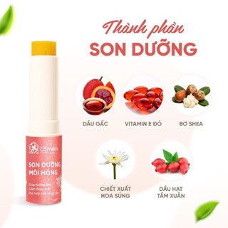 (Thử 5g) Son Dưỡng Hồng Môi Giảm Thâm Môi Siêu Dưỡng Vitamin E Cỏ mềm Homelab 3,6g