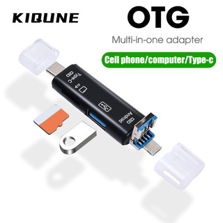Kiqune usb 2.0 / type - đầu đọc thẻ nhớ otg c / micro usb / tf 5 trong 1