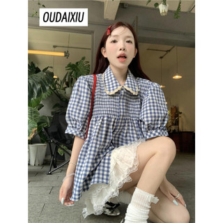 OUDAIXIU áo sơ mi nữ áo kiểu hàn quốc nhí nhảnh trendy may đo Fashion WCS24510J1 25Z240617