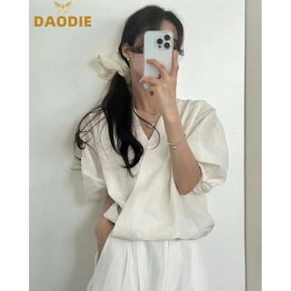 DAODIE áo sơ mi nữ áo kiểu hàn quốc Xinh  nhí nhảnh phong cách Định hình xu hướng WXF2460FBZ 25Z240617