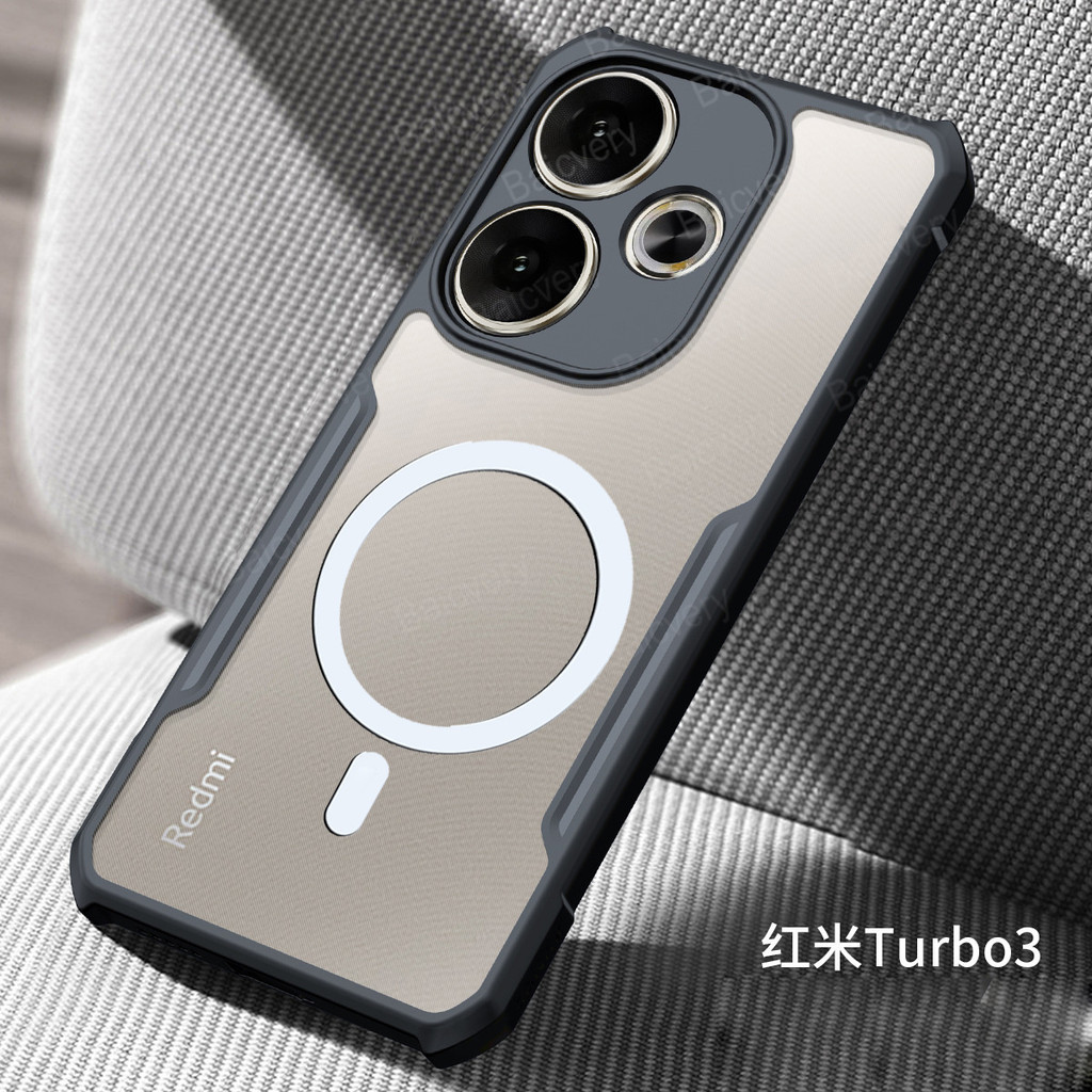 Ốp điện thoại Xiaomi Redmi Turbo 3 24069RA21C / POCO F6 5G 24069PC21G Vỏ silicon cứng Vỏ bảo vệ đôi chống sốc Hỗ trợ sạc không dây từ tính