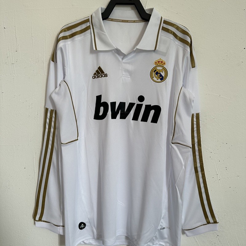Cổ điển Retro 2011 / 2012 11 / 12Real Madrid Home Áo bóng đá dài tay SIZE S-2XL Có thể tùy chỉnh với bất kỳ tên và số nào