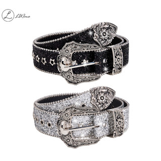  Luimo Cá Tính Gothic Kim Cương Giả Thắt Lưng Nữ Thời Trang Bé Gái Da PU Thắt Lưng Tây Cao Bồi Y2K Retro Quần Jean Váy Trang Trí Dây Thắt Lưng * Bán Chạy 