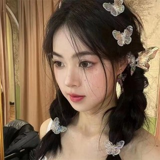 Ngọt nhựa màu bướm kẹp tóc cổ tích bên kẹp tóc gãy nổ kẹp phụ kiện tóc phụ kiện đầu phụ kiện